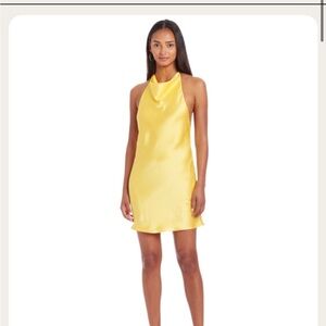Amanda uprichard, NWT yellow satin dress